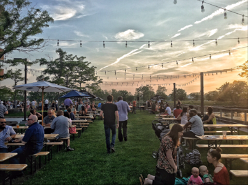 beer garden at shippan landing